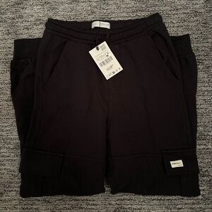 Zara Kids Black Cargo Jogger Sweatpants